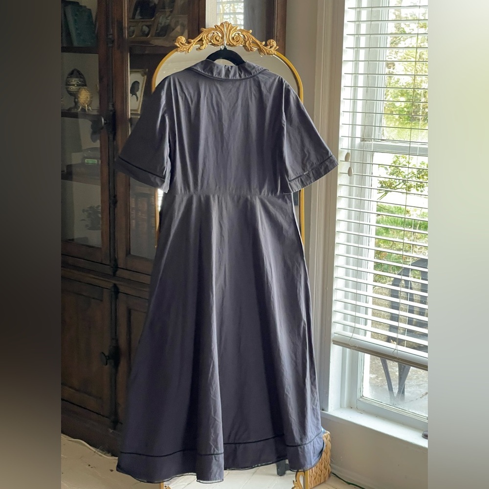 Róhe Black Ladder Embroidered 100% Cotton Dress - Picture 8 of 15
